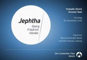 Konzert Jephtha, G.F. Händel, November 2016