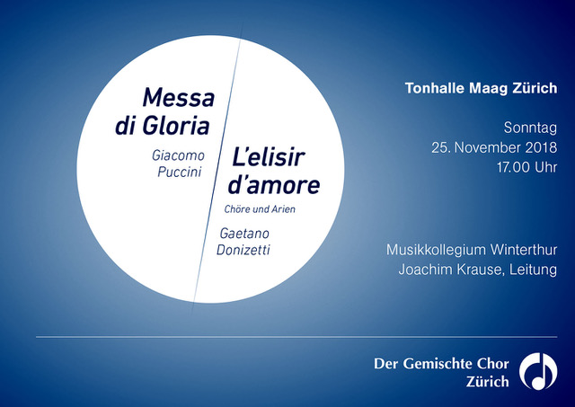 Chorkonzert Giacomo Puccini, Messa di Gloria, Gaetano Donizetti, L'elisir d'amore